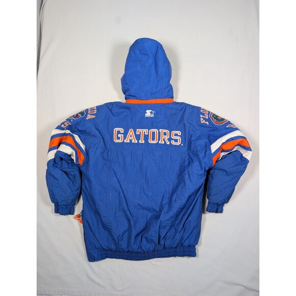 Vintage 90's Starter NCAA Florida Gators Mens Jacket Medium Zip Hoodie Logo - Picture 3 of 13